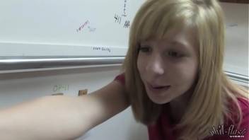 Schoolgirl Chastity Lynn fucks a wall-mounted dildo in bathroom [720p] vk.cc/8aTH0h